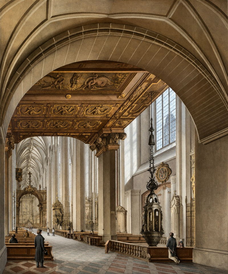 Das Innere der Frauenkirche mit dem Bennobogen