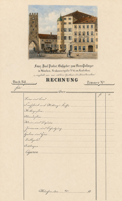 Das Gasthaus zum Oberpollinger 1850