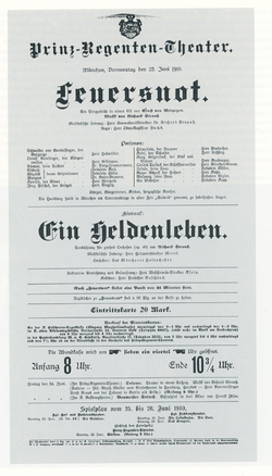Plakat - Feuersnot/Ein Heldenleben