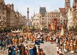 Hagn L. v. - Marienplatz - Fronleichnamsprozession