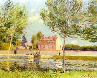 Sisley Alfred - Häuser am Ufer der Loing