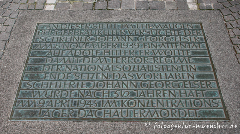 Georg Elser – Denkmal/Kunstwerk in München
