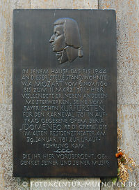 Gedenktafel Mozart – Foto aus München