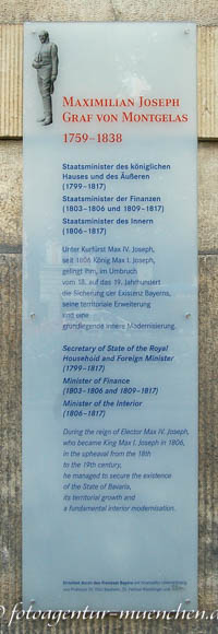Gedenktafel - Maximilian von Montgelas – Foto aus München