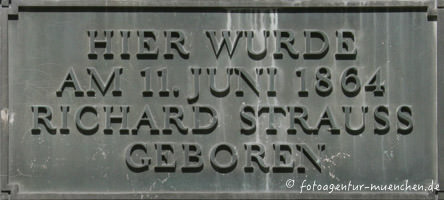 Gedenktafel - Richard Strauss – Foto aus München