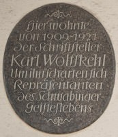 Gedenktafel - Karl Wolfskehl – Foto aus München