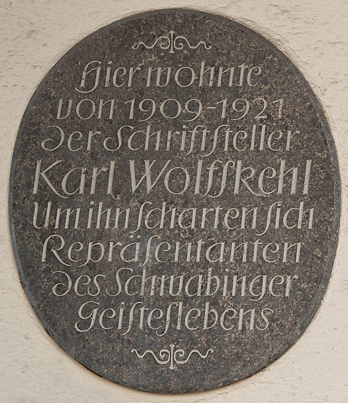 Gedenktafel - Karl Wolfskehl – Denkmal/Kunstwerk in München