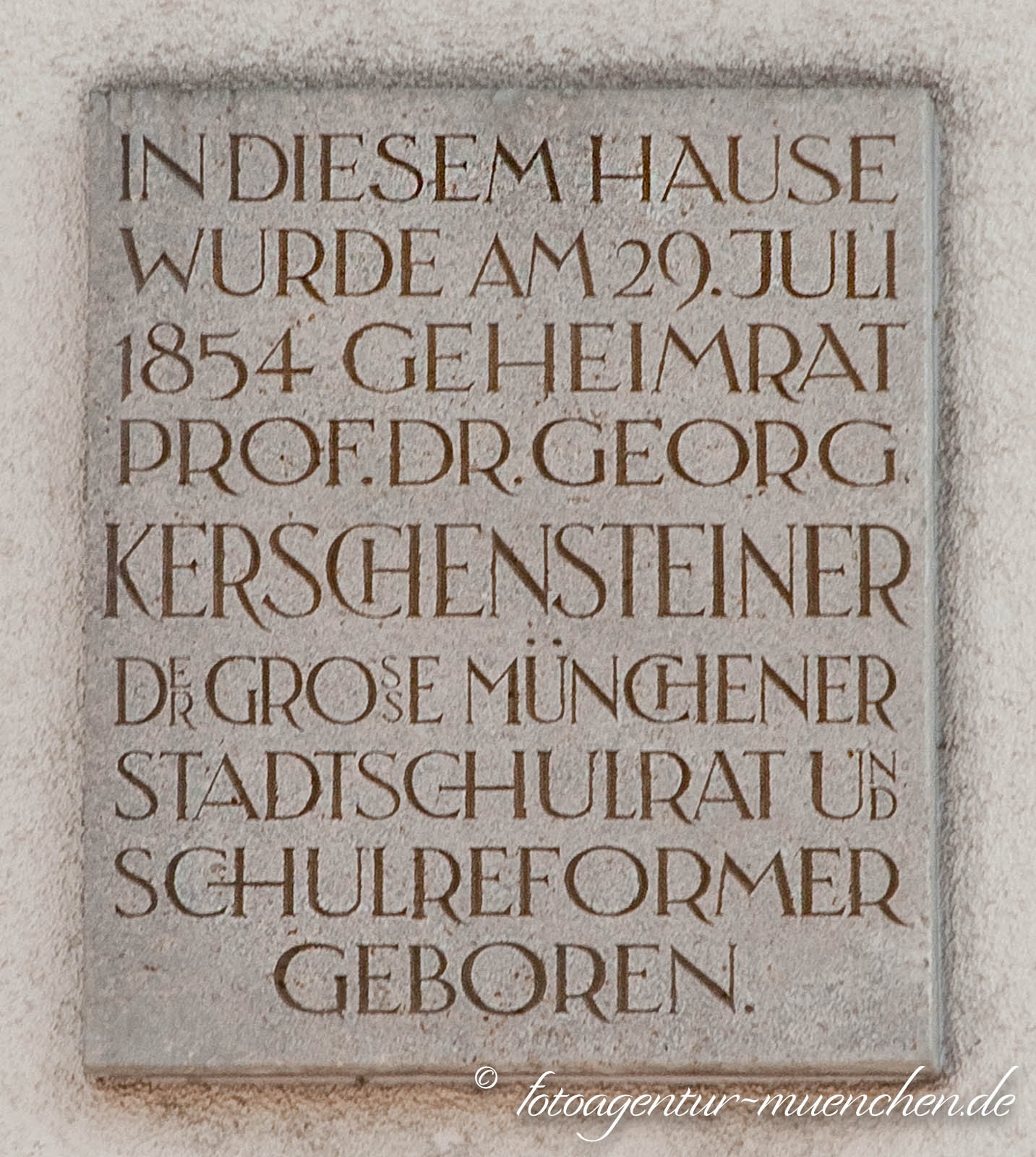 Gedenktafel - Georg Kerschensteiner