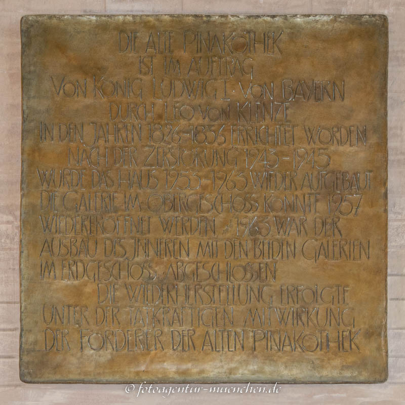 Gedenktafel - Alte Pinakothek