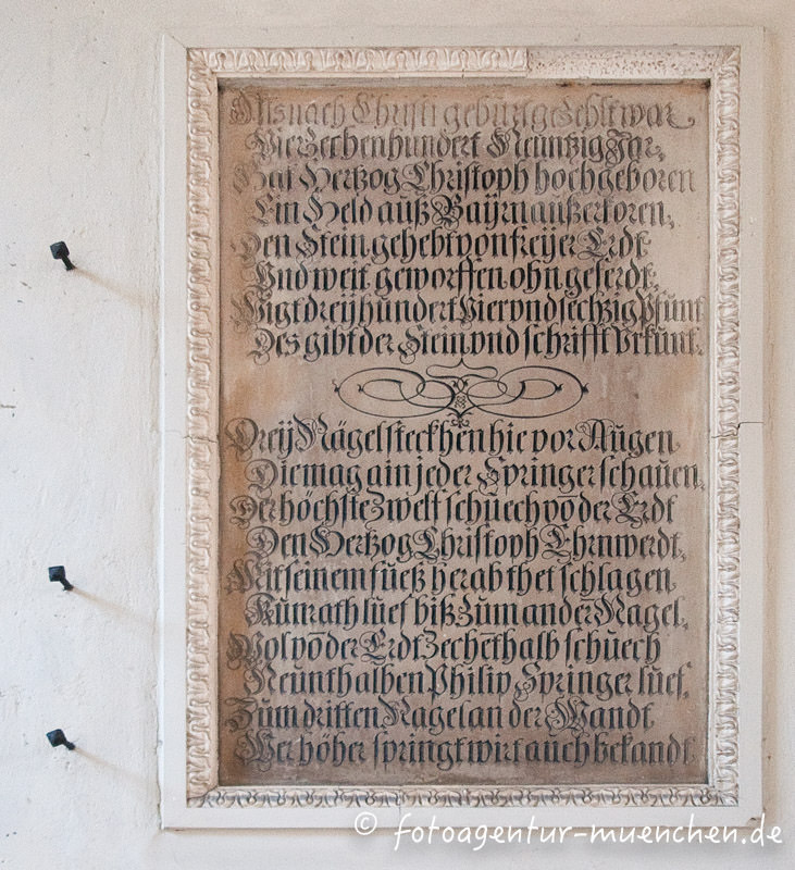 Gedenktafel - Herzog Christoph