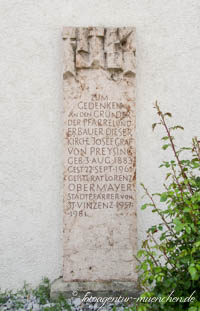 Gedenkstein - Josef Graf von Preysing – Foto aus München