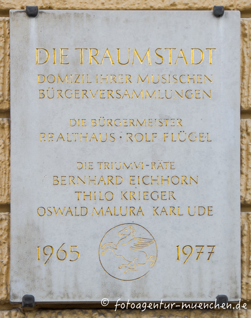 Gedenktafel Traumstadt Schwabing