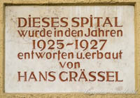 Gedenktafel - Hans Grässel im Münchenstift – Foto aus München