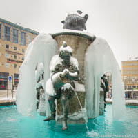Fischbrunnen am Marienplatz – Foto aus München
