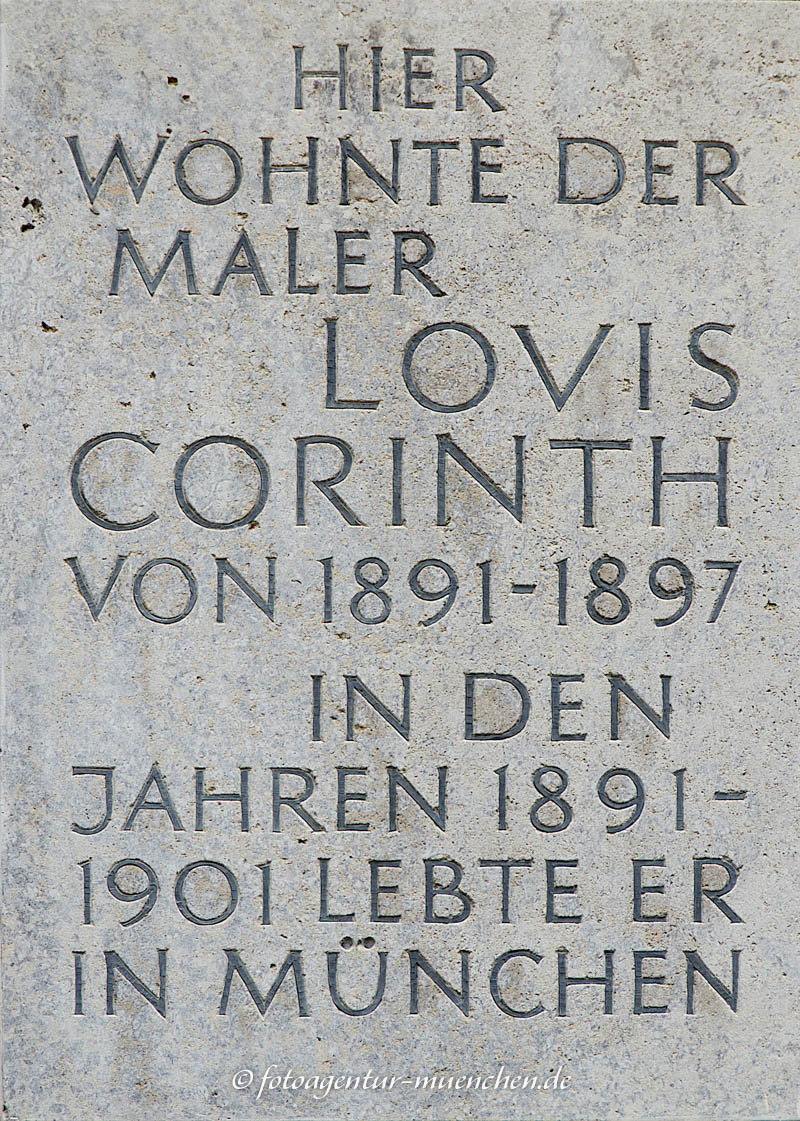 Gedenktafel - Louis Corinth – Denkmal/Kunstwerk in München