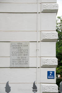 Gedenktafel - Corinth Louis – Foto aus München