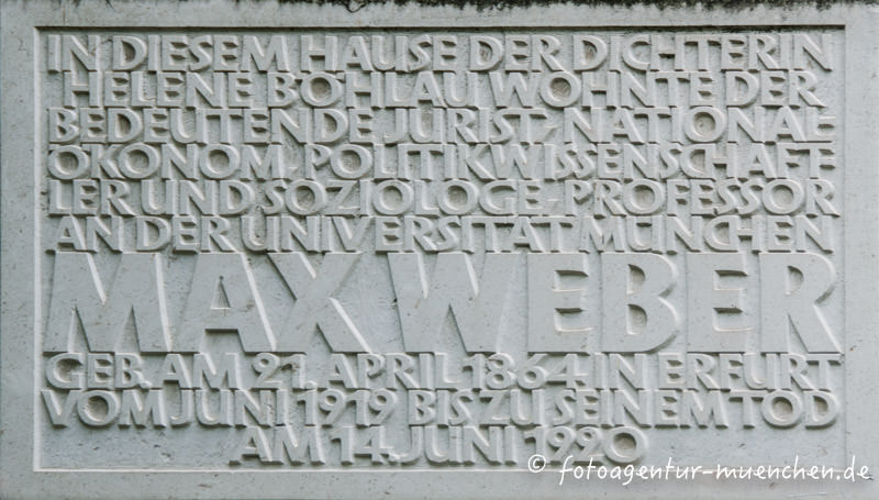 Gedenktafel für Max Weber