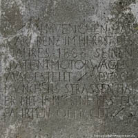  - Carl-Benz-Stele - Inschriften