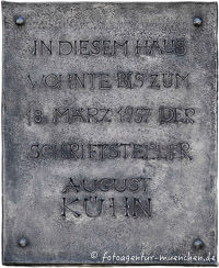  - Gedenktafel für August Kühn