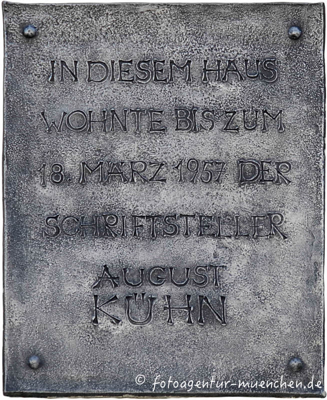 Gedenktafel für August Kühn – Denkmal/Kunstwerk in München