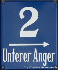 Hausnummer - Unterer Anger – Foto aus München