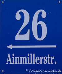 Hausnummer - Ainmillerstraße – Foto aus München