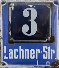 Hausnummer - Lachnerstraße – Foto aus München