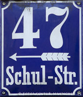 Hausnummer - Schulstraße – Foto aus München