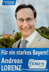 Wahlplakat Landtagswahl - CSU – Foto aus München