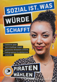 Wahlplakat Landtagswahl - Piraten – Foto aus München