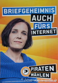 Wahlplakat Landtagswahl - Piraten – Foto aus München