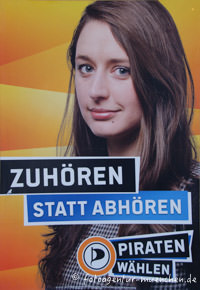 Wahlplakat Landtagswahl - Piraten – Foto aus München