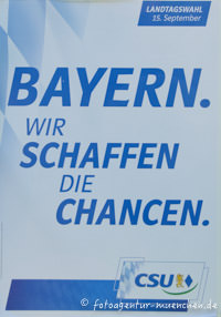Wahlplakat Landtagswahl - CSU – Foto aus München