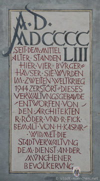 Inschrift Stadtverwaltung – Foto aus München