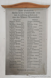 Gedenktafel Sendlinger Mordweihnacht in Waakirchen