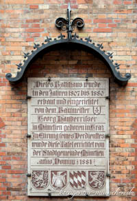 Gedenktafel für Georg Hauberrisser – Foto aus München