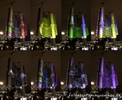 Lichtkunst am Hypo-Hochhaus – Foto aus München