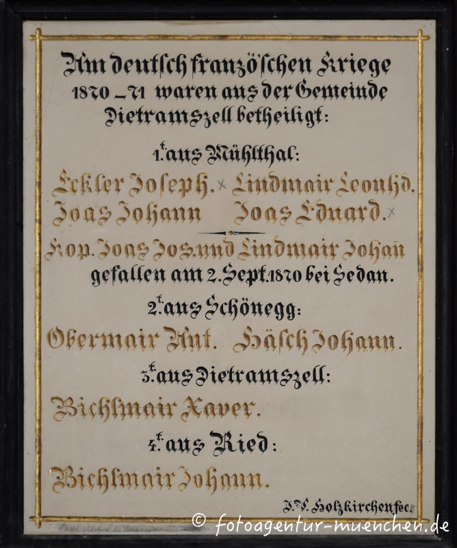 Gedenktafel - 1870er Krieg