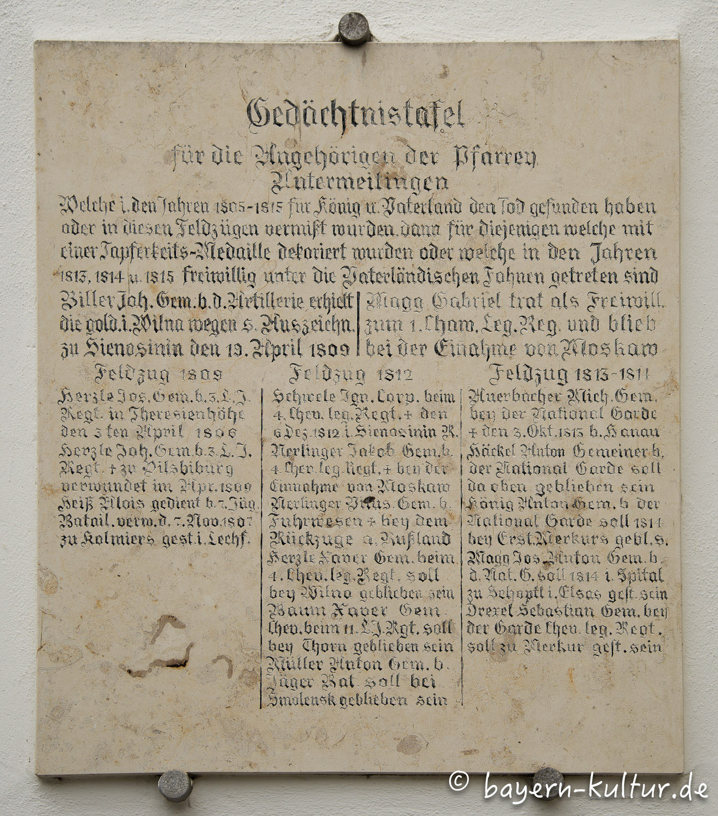 Gedächtnistafel