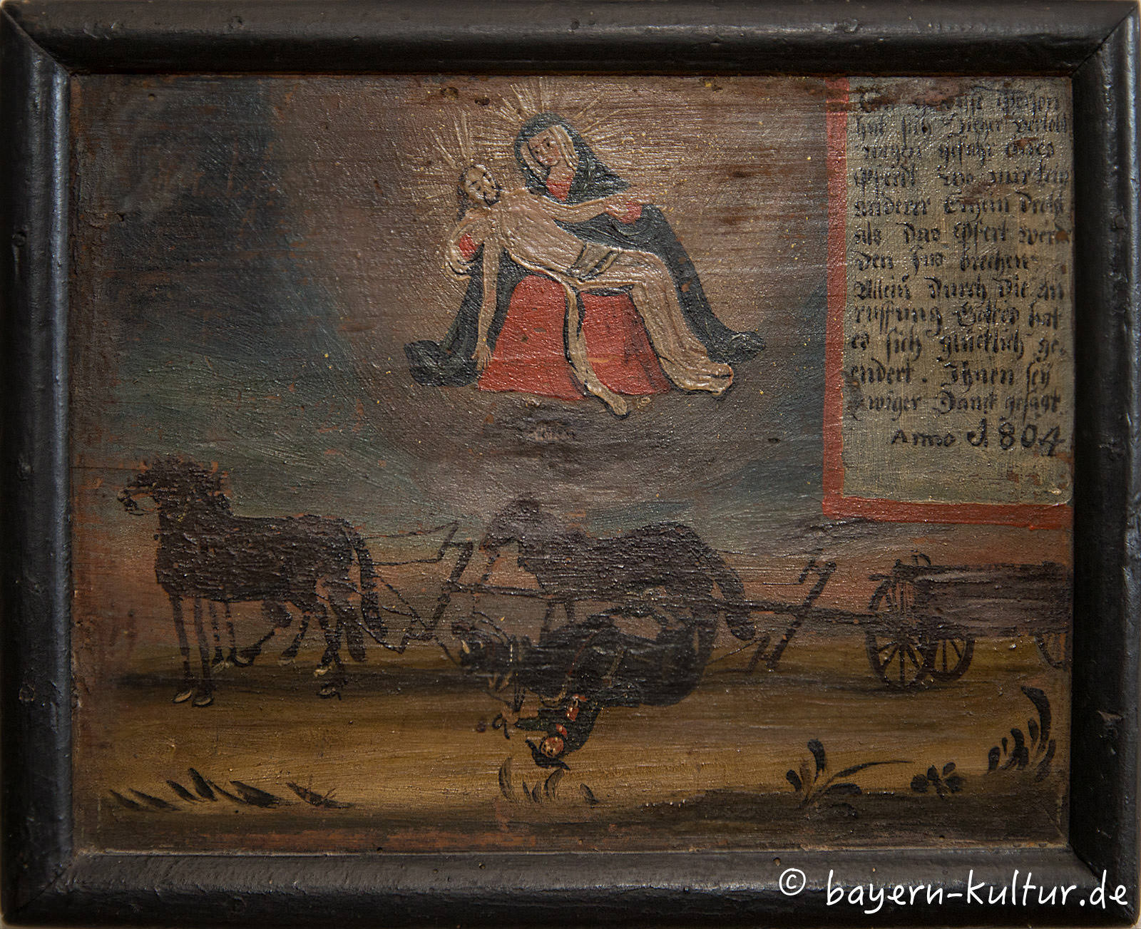 Votivbild in der Wallfahrtskirche Gartl