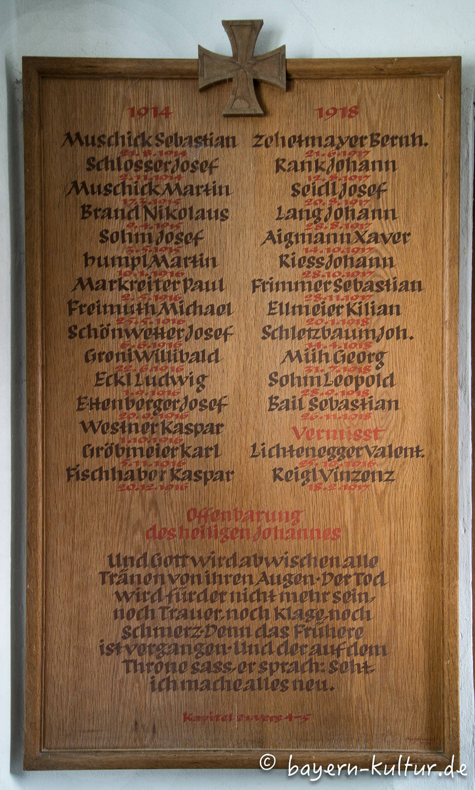 Kriegsgedenktafel