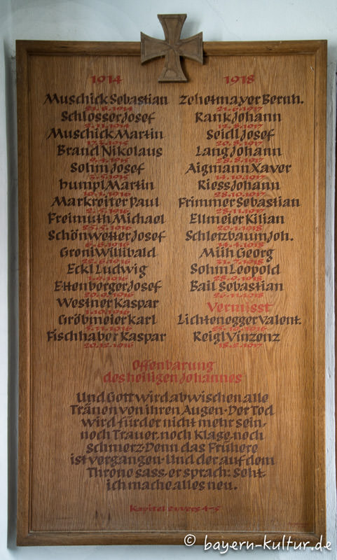 Kriegsgedenktafel