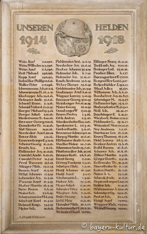 Kriegergedenktafel