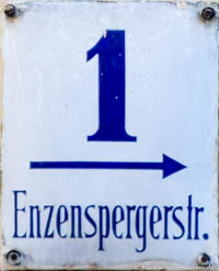 Hausnummer - Enzenspergerstraße – Foto aus München