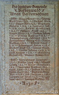 Kriegergedenktafel