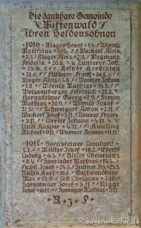 Kriegergedenktafel