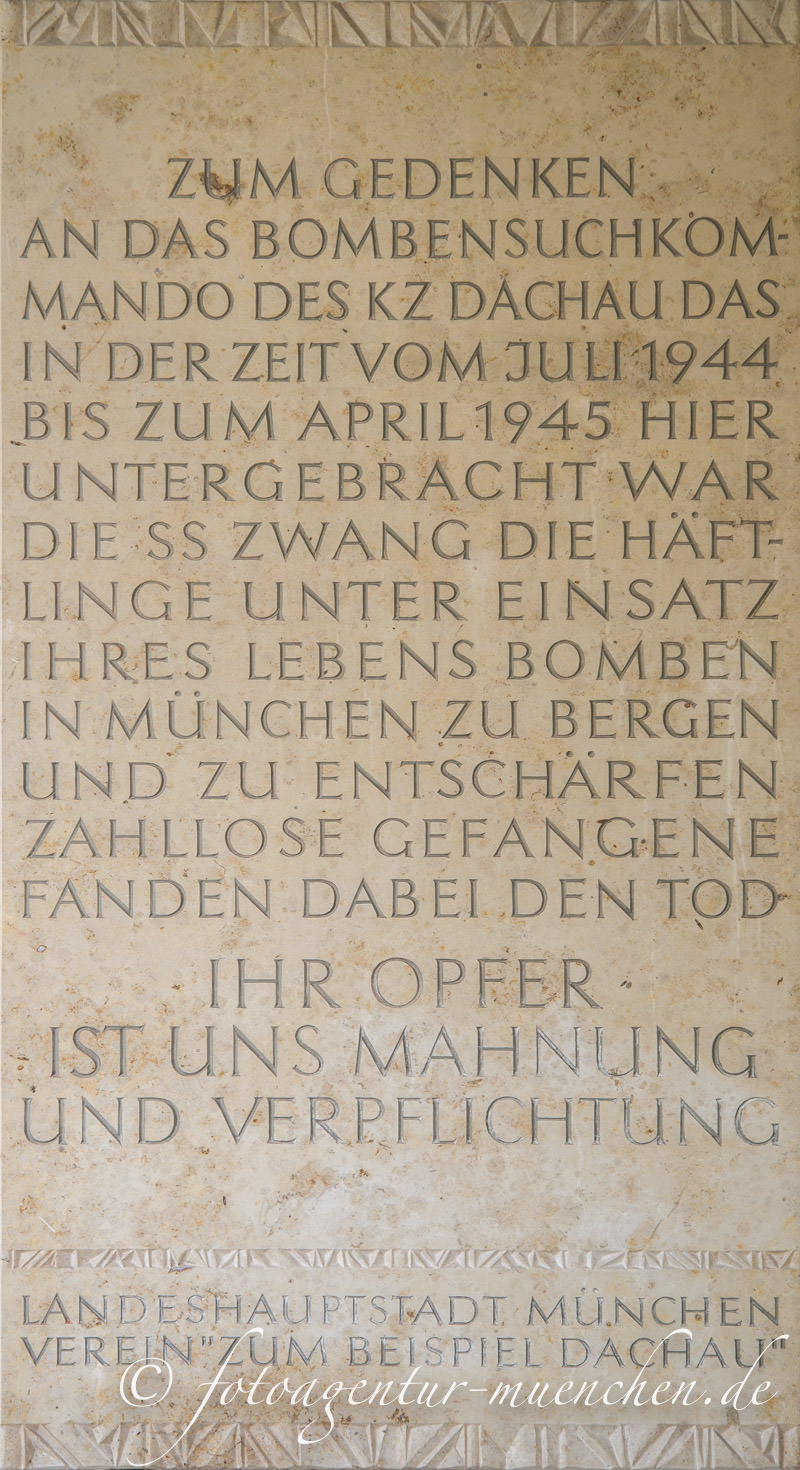 Gedenktafel für das Bombensuchkommando – Denkmal/Kunstwerk in München