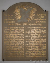 Kriegergedenktafel