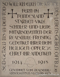 Kriegergedenktafel