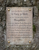 Gedenktafel - Burg zu Wörth